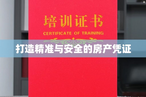 曲周打造精准与安全的房产凭证